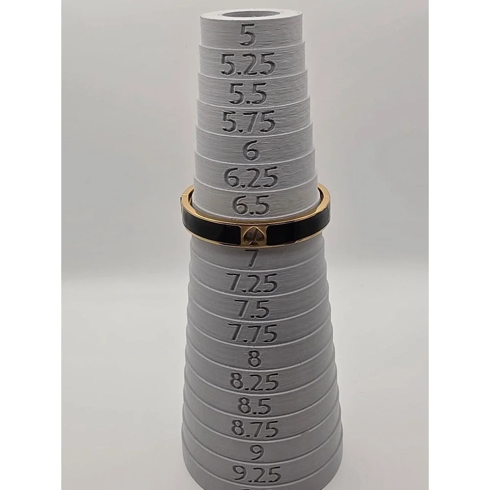 Kate Spade New York Heritage Spade Thin‎ Enamel Bangle Bracelet Black Gold Tone